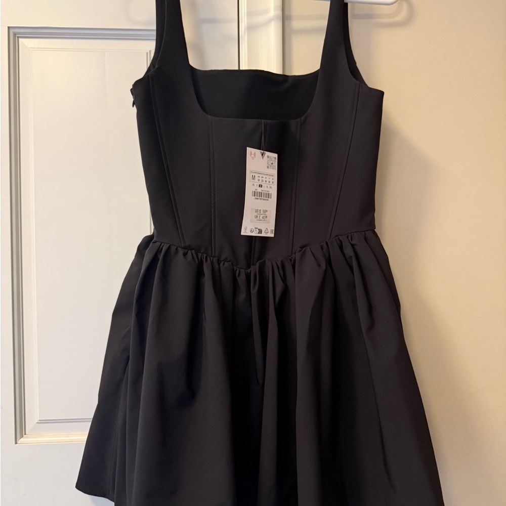NWT Zara Classic Black Mini Dress